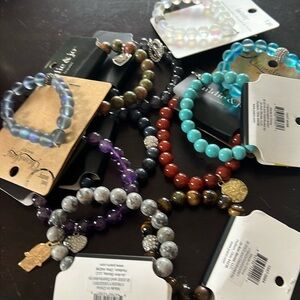 QUALITY ASSORTED 8MM BEADED BRACELETS EACH SOLD SEPARATELY NAMES OF EACH BELOW